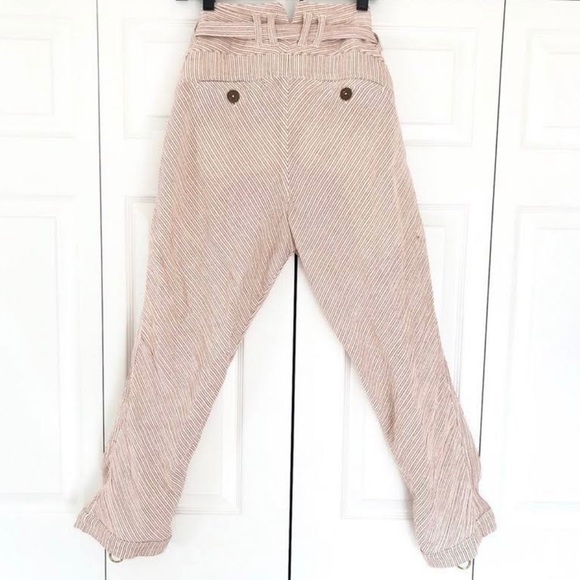 Free People high rise striped jumpsuit pants sz 6 - Picture 8 of 10